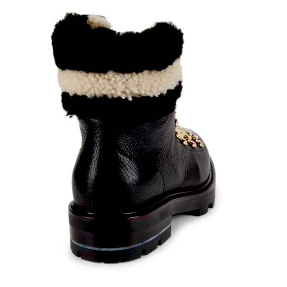 JIMMY CHOO
​Eshe Lamb Shearling Leather Hiking Boots